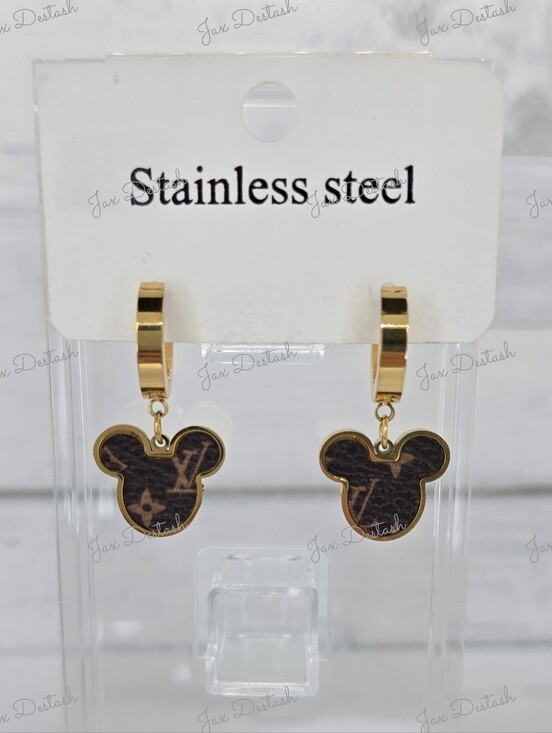 Fashion Jewelry Jewelry - Stainless Steel Drop Hoop Earrings ER1133